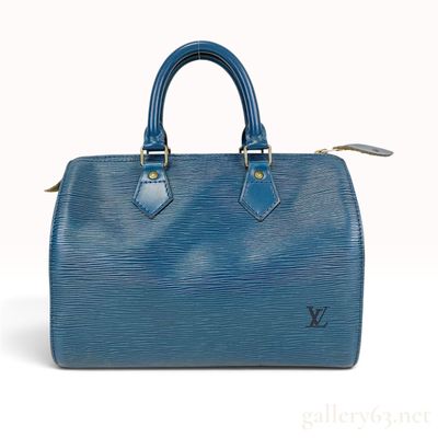 Vintage Louis Vuitton Speedy 25 Toledo Blue Epi Leather Handbag
