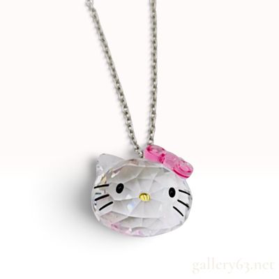 Swarovski Hello Kitty Crystal Pendant Necklace with Box