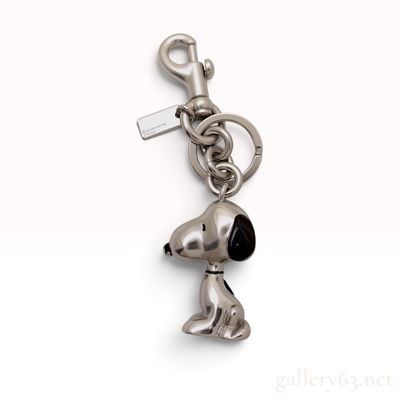 Coach X Peanuts Snoopy Polished Silver Tone 3D Bag Charm