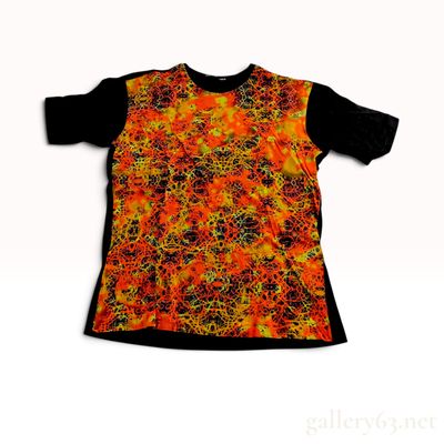 Vintage Issey Miyake Men Abstract Graphic Print Cotton T-Shirt Size 1