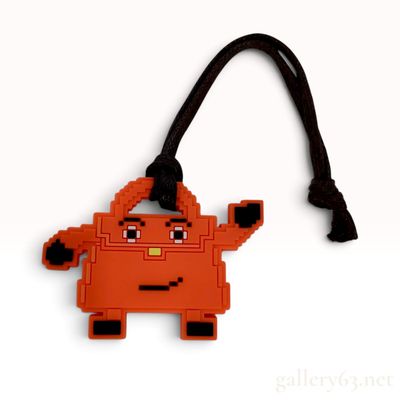 Hermes Kelly Doll Bag Charm Orange Rubber