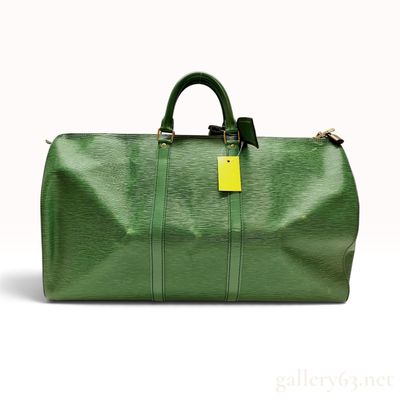 Louis Vuitton Keepall 55 Borneo Green Epi Leather Duffle Bag