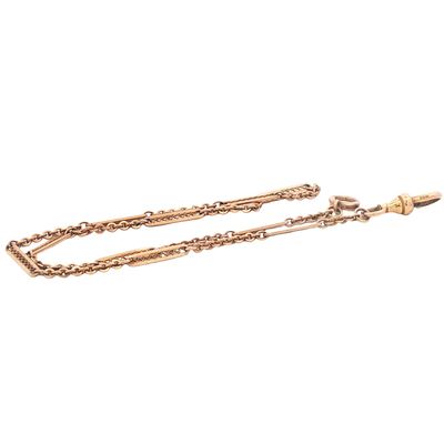 Antique 10K Rose Gold Watch Fob Chain