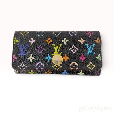 Louis Vuitton Monogram Multicolore 4 Key Holder in Noir