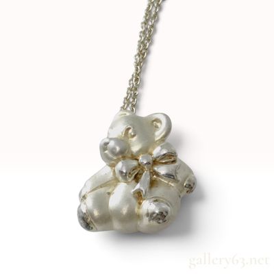 Tiffany & Co. Teddy Bear Sterling Silver Pendant Necklace