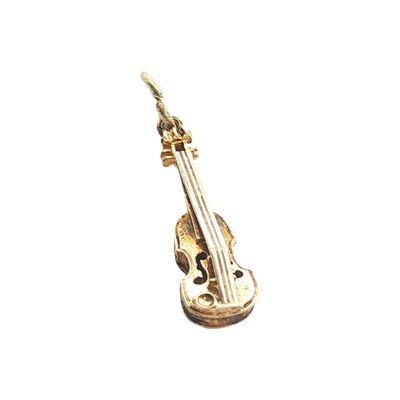 14K Gold Violin Charm