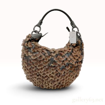 Bally Leather and Fur Hobo Bag