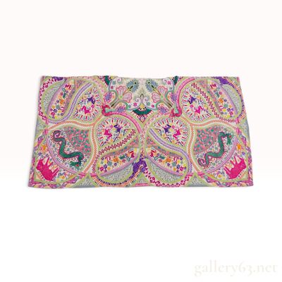 Etro Paisley and Animal Motif Silk Poncho Top