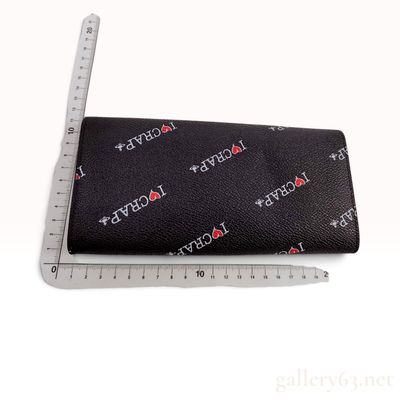 Vivienne Westwood Annie I Love Crap Black Saffiano Leather Long Wallet