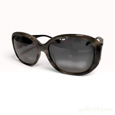 Chloe Oversized Smoky Grey Translucent Acetate Sunglasses with Case and Box