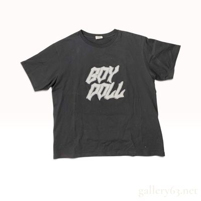 Celine Boy Doll Rhinestone Graphic Black Cotton T-Shirt XXL