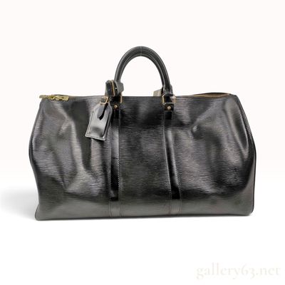 Louis Vuitton Noir Epi Leather Keepall 55