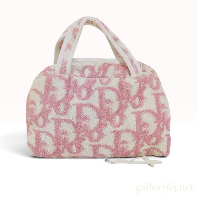 Vintage Christian Dior Oblique Terry Cloth Bowling Bag