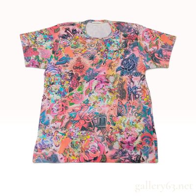 Vintage Comme des Garcons Tattoo Print Cotton Blend T-Shirt Size S