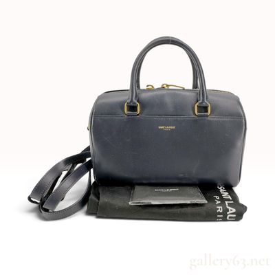 Saint Laurent Classic Baby Duffle Navy Blue Calfskin Bag with Dust Bag