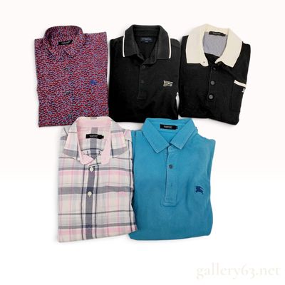 A Collection of Burberry Black Label and Burberry Golf Men's Shirts