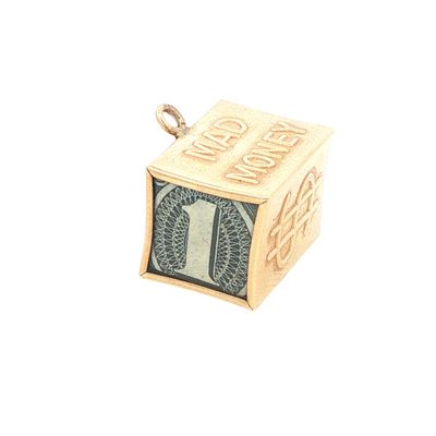14K Gold One Dollar Mad Money Charm