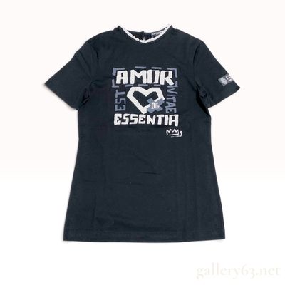 Dolce & Gabbana Amor Essentia Black Cotton Top Size 40