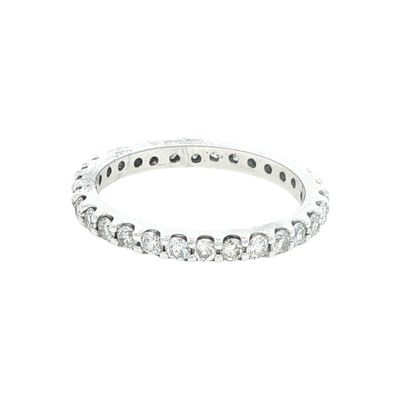 14K White Gold Diamond Eternity Band