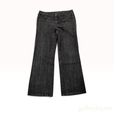 Burberry London Charcoal Wide Leg Denim Trousers Size 40