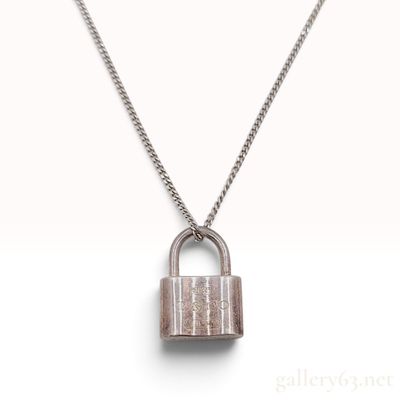 Tiffany & Co. 1837 Sterling Silver Padlock Pendant Necklace