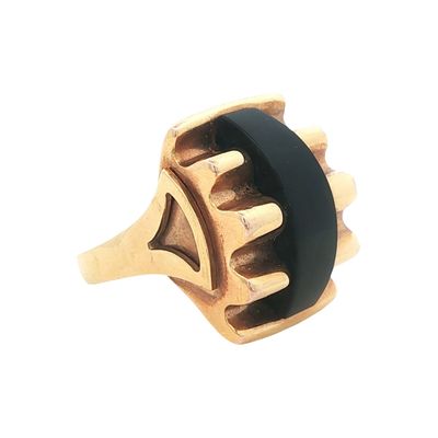 Estate 14K Gold Resin Statement Ring