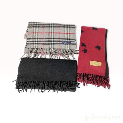 A Trio of Designer Burberrys Nina Ricci and Christian Dior Scarves