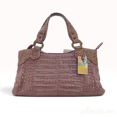 JRA Genuine Fuscus Caiman Crocodile Leather Shoulder Bag NWT