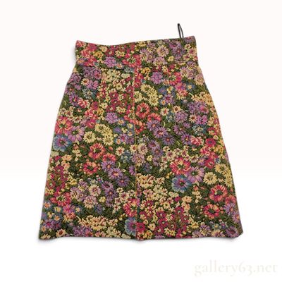 Vintage Miu Miu Floral Tapestry A-Line Mini Skirt Size 36
