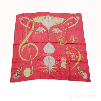 Hermes Quintessence Pink Silk Carre 90