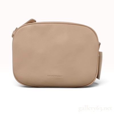 Emporio Armani Beige Leather Camera Crossbody Bag NWT
