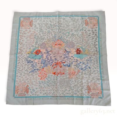 Hermes Rencontre Oceane Silk Scarf