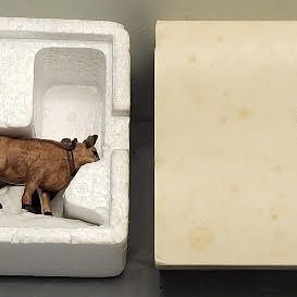porcelain OX sled in orig dept 56 Box