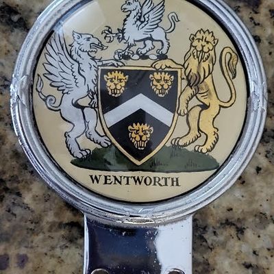 rare 1950's beaulah wentworth car badge
