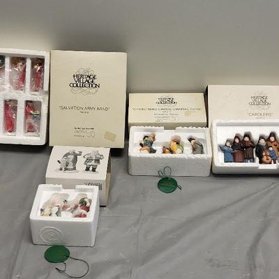 dept 56 heritage village porcelain pieces orig box's 4 x bid
