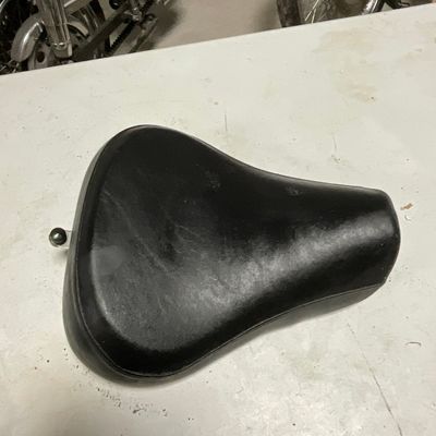 Solo Motorcycle Rider Seat with Chrome Mounting Bracket