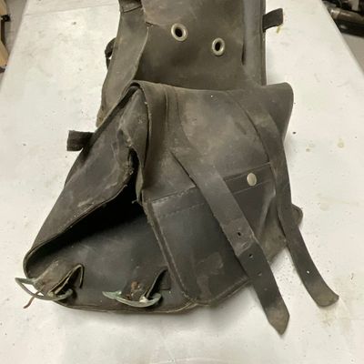 A Pair of Willie & Max Synthetic Leather Motorcycle Saddlebags