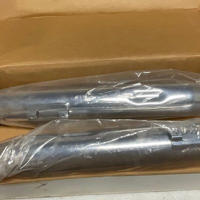 A Pair of New Old Stock Chrome Slip-On Mufflers for Harley-Davidson Touring Models