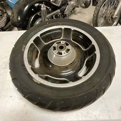 Harley-Davidson 16 x 5.00 Airstrike Rear Motorcycle Wheel and Dunlop Tire Assembly