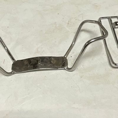 Two Chrome Motorcycle Luggage Rack and License Plate Guard Accessories