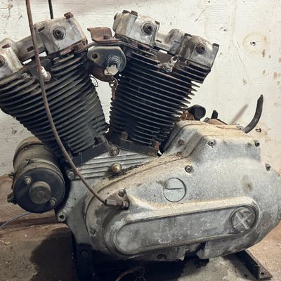 Harley-Davidson Ironhead Sportster V-Twin Engine with Integrated Transmission