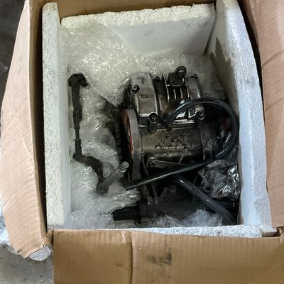 Black-Finished Motorcycle Transmission with Chrome Components