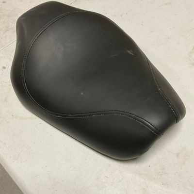 Black Vinyl Solo Motorcycle Seat for Sportster Models Part Number 055977