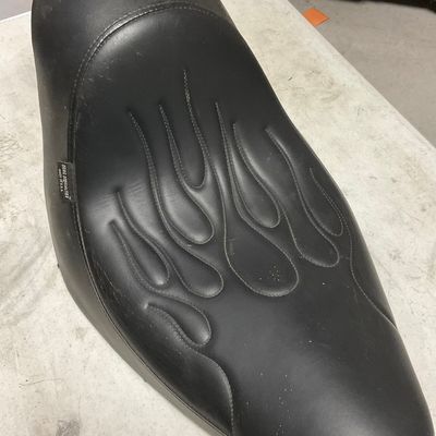 Drag Specialties Part 0802-0395 Solo Flame Stitch Motorcycle Seat