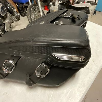 A Pair of Harley-Davidson Motorcycle Saddlebags