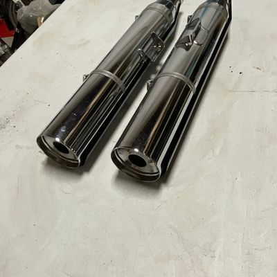 A Pair of Harley-Davidson 64900453 Chrome Motorcycle Mufflers