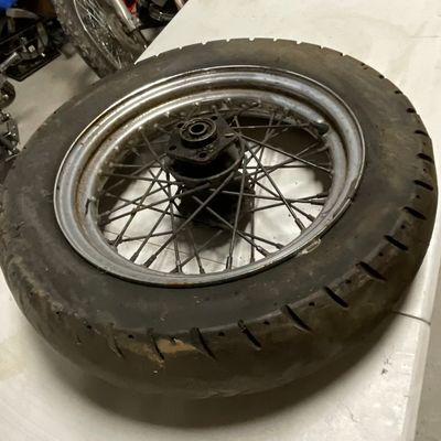 1984-1999 Harley-Davidson Softail Laced Spoke Rear Wheel Rim and Tire