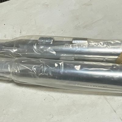 A Pair of Harley-Davidson Softail Chrome Slip-Fit Mufflers
