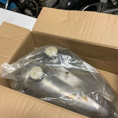 Drag Specialties Split Mustang Dual Cap Gas Tank Set Part Number DS-397020