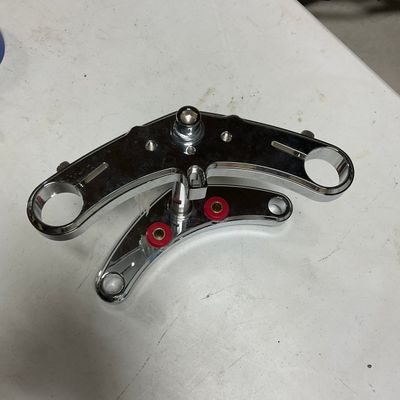 Chrome Billet Motorcycle Triple Tree Set for Harley-Davidson Wide Glide